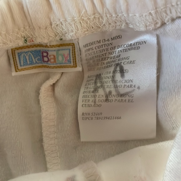 Vintage McBaby Floral Print Footed Pants Size 3-6M - Picture 6 of 6